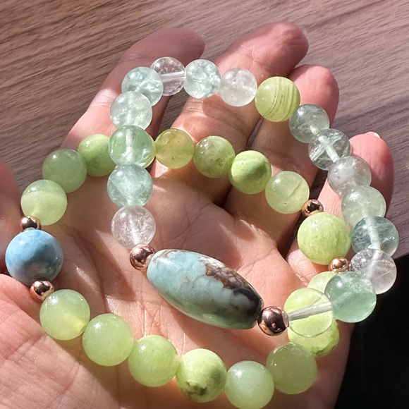 MANTIS WANNABE NATURAL STONES BRACELET size 7” - Picture 12 of 12